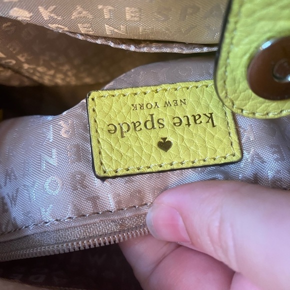 Kate Spade Houston Street Leo Satchel Crossbody Yellow Two Toned Limonce… - Picture 6 of 12